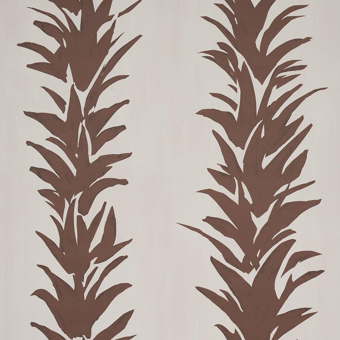 White Lotus Cocoa 5013665 by Schumacher Designer Wallpaper Backdrop 27.0" - Swanky Fabrics -