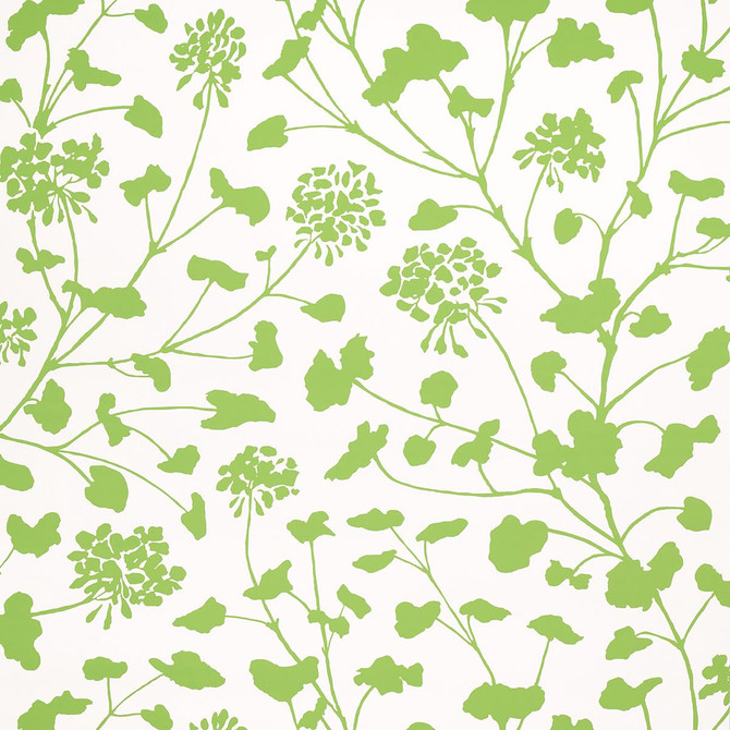 Pennick Leaf On Ivory 5010542 by Schumacher Designer Wallpaper Moon River 13.5" - Swanky Fabrics -