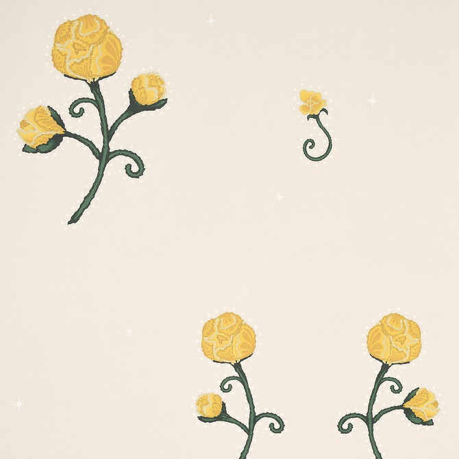 Rhinestone Cowboy Bright Yellow 5014581 by Schumacher Designer Wallpaper Backdrop 27.0" - Swanky Fabrics -