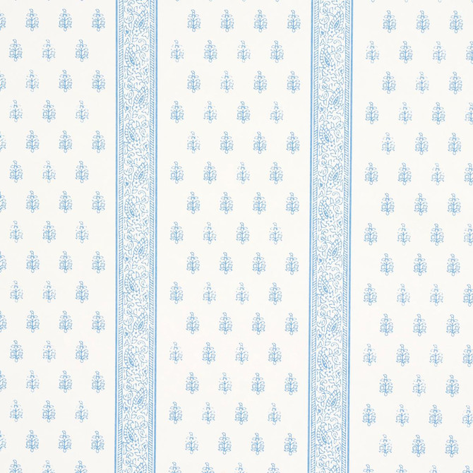 Katsura Stripe Ii Chambray 5015230 by Schumacher Designer Wallpaper Jacaranda 9.0" - Swanky Fabrics -