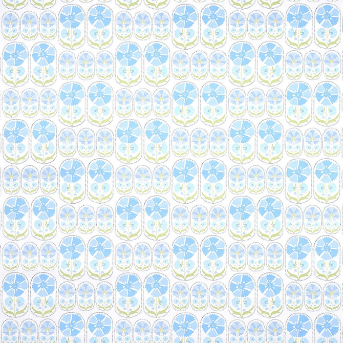 Anjuna Floral Sky 5014110 by Schumacher Designer Wallpaper Bohemia 27.0" - Swanky Fabrics -