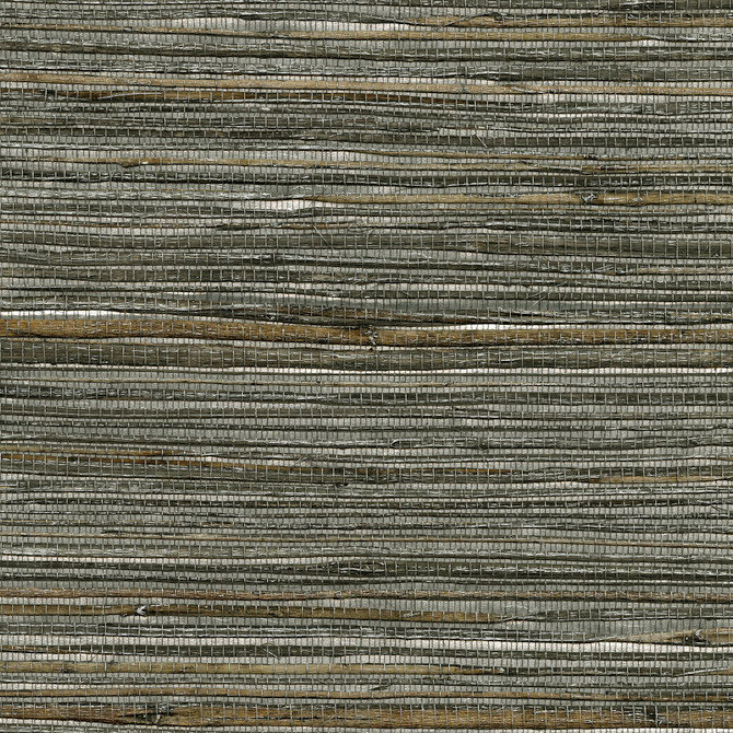 Fujian Silver Grasscloth Wallpaper by Kenneth James Designer Canton Road Covers about 72 square feet 36-in by 24-ft long roll Unpasted 0 - Swanky Fabrics -