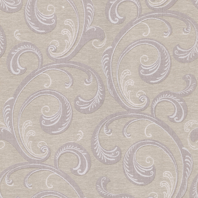 Gilly Purple Scroll Wallpaper by Brewster Designer Kitchen, Bed, & Bath IV Covers about 56.4 square feet 20.5-in by 33-ft long roll Unpasted 20.8 - Swanky Fabrics -
