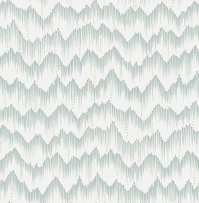 Holmby Seafoam Brushstroke Zigzag Wallpaper by A-Street Prints Designer Scott Living III Covers about 56.4 square feet 20.5-in by 33-ft long roll Unpasted 20.9 - Swanky Fabrics -