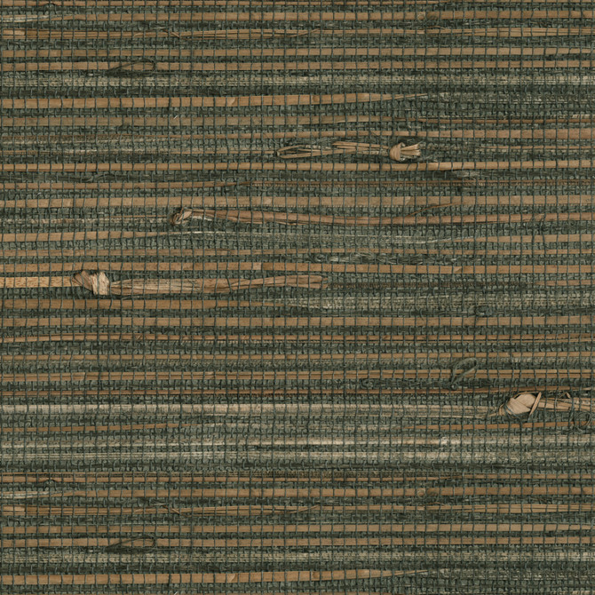 Reju Charcoal Grasscloth Wallpaper by Kenneth James Designer Zen Grasscloth Covers about 72 square feet 36-in by 24-ft long roll Unpasted 0 - Swanky Fabrics -
