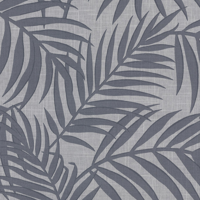 Lanai Pewter Fronds Wallpaper by Warner Designer Warner Textures X Covers about 60.8 square feet 27-in by 27-ft long roll Unpasted 18 - Swanky Fabrics -