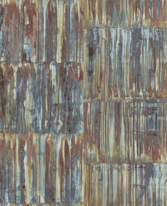 Chavez Multicolor Faux Metal Panels Wallpaper by A-Street Prints Designer Trilogy Covers about 56.4 square feet 20.5-in by 33-ft long roll Unpasted 25 - Swanky Fabrics -