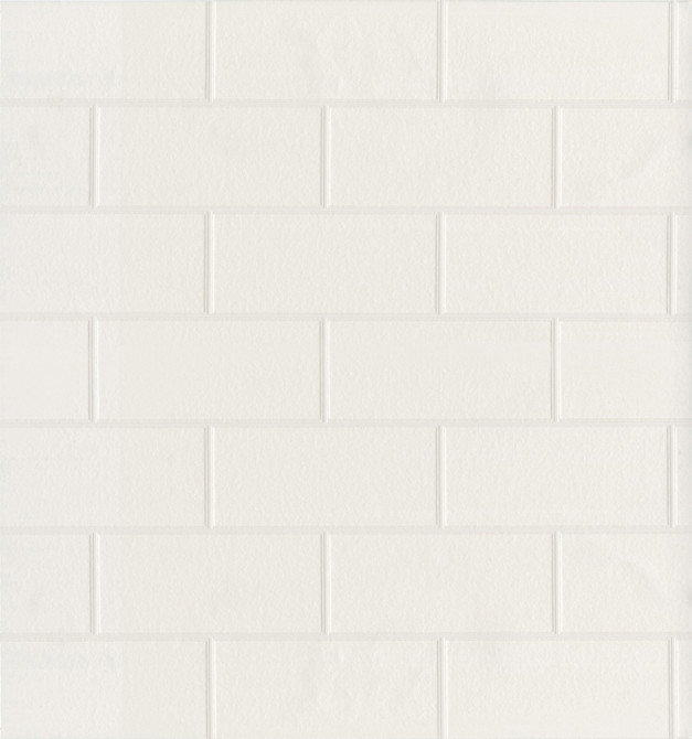 Galley White Subway Tile Wallpaper by Brewster Designer Techniques & Finishes III Covers about 56.4 square feet 20.5-in by 33-ft long roll Prepasted 6.3 - Swanky Fabrics -