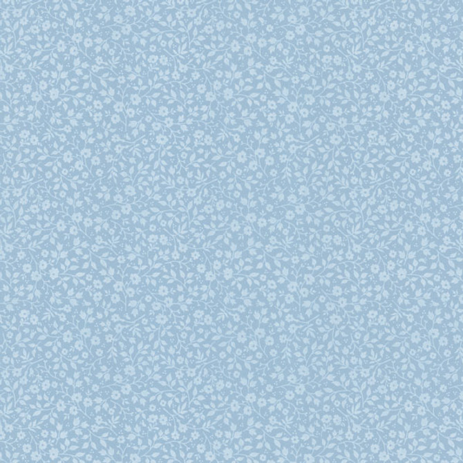 Light Blue Mini Floral Toss Wallpaper by Eijffinger Designer Pip Covers about 57.8 square feet 21-in by 33-ft long roll Unpasted 28.9 - Swanky Fabrics -