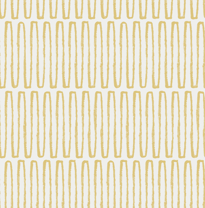 Lars Mustard Retro Wave Wallpaper by A-Street Prints Designer Hannah Covers about 56.4 square feet 20.5-in by 33-ft long roll Unpasted 20.9 - Swanky Fabrics -