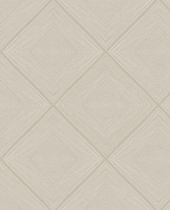 Aries Taupe Geometric Wallpaper by Eijffinger Designer Geonature Covers about 56.4 square feet 20.5-in by 33-ft long roll Unpasted 21 - Swanky Fabrics -