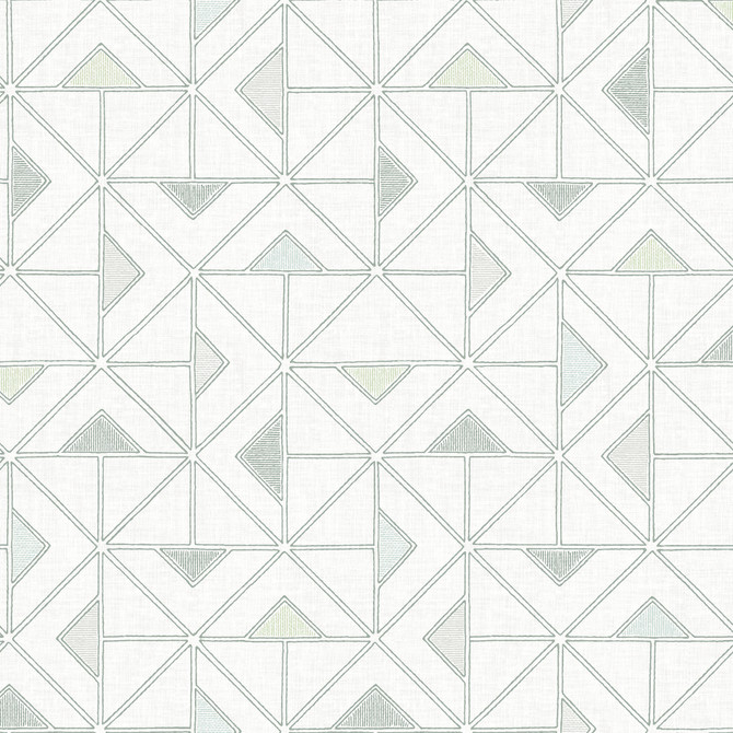 Jekyl Green Triangles Wallpaper by A-Street Prints Designer Georgia Covers about 56.4 square feet 20.5-in by 33-ft long roll Unpasted 20.9 - Swanky Fabrics -