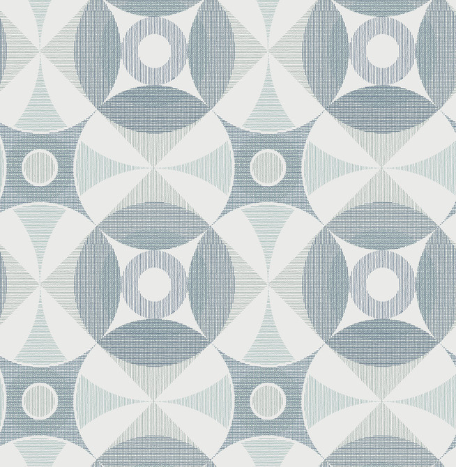 Ellis Teal Geometric Wallpaper by A-Street Prints Designer Folklore Covers about 56.4 square feet 20.5-in by 33-ft long roll Unpasted 10.4 - Swanky Fabrics -