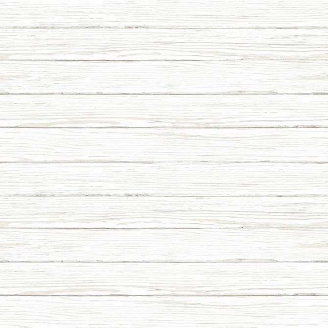 Ozma White Wood Plank Wallpaper by Chesapeake Designer Flora & Fauna Covers about 56.4 square feet 20.5-in by 33-ft long roll Prepasted 10.5 - Swanky Fabrics -