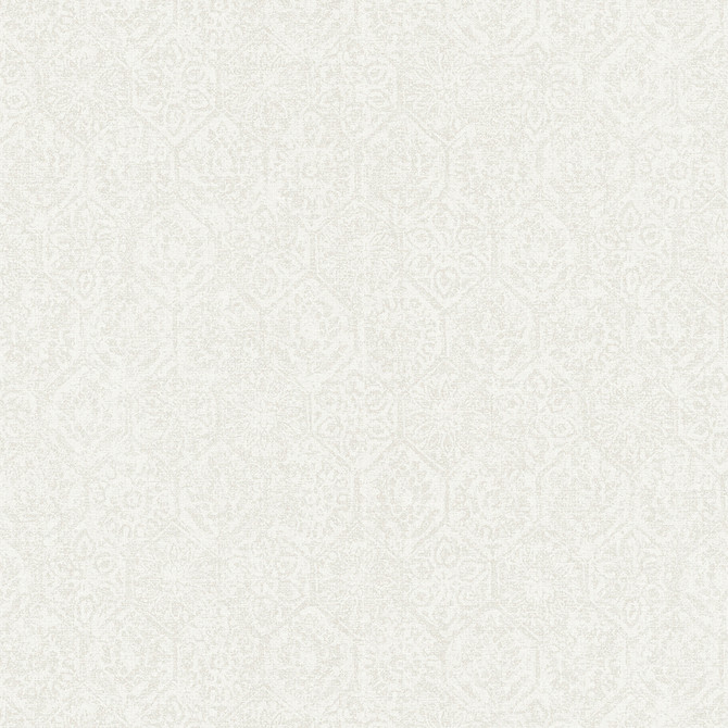 Edsel Cream Geometric Wallpaper by Advantage Designer Cuba Covers about 57.5 square feet 20.9-in by 33-ft long roll Unpasted 25.2 - Swanky Fabrics -