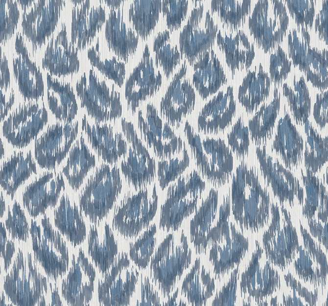 Electra Blue Leopard Spot String Wallpaper by A-Street Prints Designer Daylight Covers about 60.8 square feet 27-in by 27-ft long roll Unpasted 25.25 - Swanky Fabrics -
