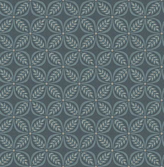 Morgrove Blue Trellis Wallpaper by Advantage Designer Westbury Forest Covers about 56.4 square feet 20.5-in by 33-ft long roll Unpasted 20.9 - Swanky Fabrics -
