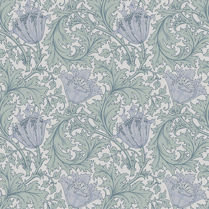 Anemone Blue Floral Trail Wallpaper by A-Street Prints Designer Hidden Treasures Covers about 57.5 square feet 20.9-in by 33-ft long roll Unpasted 10.4 - Swanky Fabrics -
