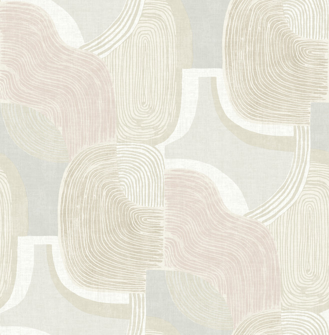 Hollace Mauve Geometric Wallpaper by A-Street Prints Designer Solace Covers about 56.4 square feet 20.5-in by 33-ft long roll Unpasted 20.86 - Swanky Fabrics -