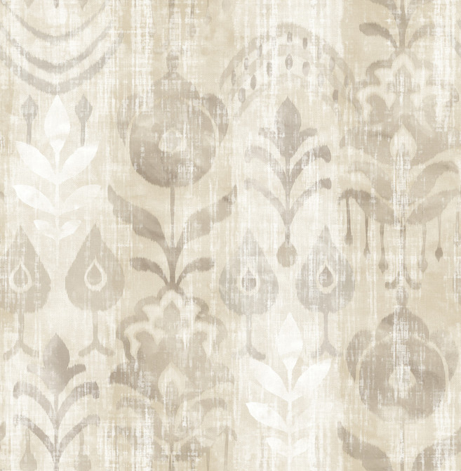 Pavord Neutral Floral Shibori Wallpaper by A-Street Prints Designer Terrace Covers about 56.4 square feet 20.5-in by 33-ft long roll Unpasted 20.86 - Swanky Fabrics -