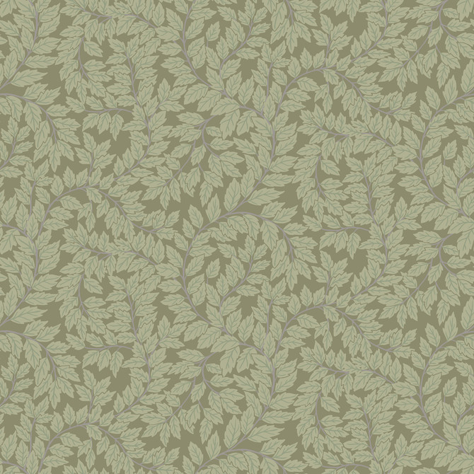 Lindlöv Moss Leafy Vines Wallpaper by A-Street Prints Designer Botanica Covers about 57.5 square feet 20.9-in by 33-ft long roll Unpasted 20.9 - Swanky Fabrics -