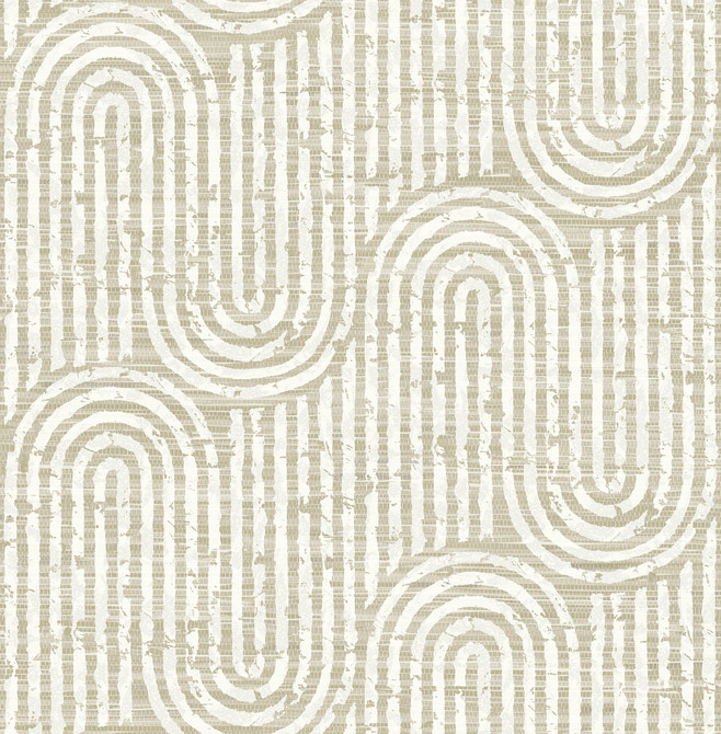 Trippet Light Brown Zen Waves Wallpaper by A-Street Prints Designer Scott Living III Covers about 56.4 square feet 20.5-in by 33-ft long roll Unpasted 20.9 - Swanky Fabrics -