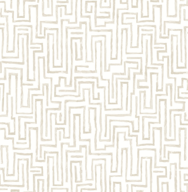Ramble Taupe Geometric Wallpaper by A-Street Prints Designer Mylos Covers about 56.4 square feet 20.5-in by 33-ft long roll Unpasted 10.4 - Swanky Fabrics -