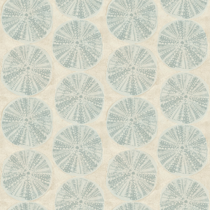 Sea Biscuit Aqua Sand Dollar Wallpaper by Chesapeake Designer Blue Heron Covers about 56.4 square feet 20.5-in by 33-ft long roll Prepasted 20.5 - Swanky Fabrics - Sea Biscuit Aqua Sand Dollar Wallpaper by Chesapeake Designer Blue Heron Covers about 56.4 square feet 20.5-in by 33-ft long roll Prepasted 20.5 - Swanky Fabrics -