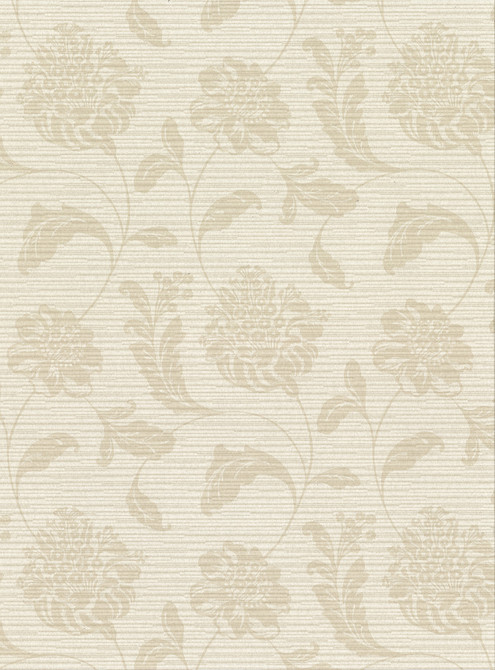 Holiday Beige Jacobean Wallpaper by Warner Designer Warner Basics V Covers about 60.8 square feet 27-in by 27-ft long roll Unpasted 18 - Swanky Fabrics -