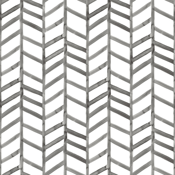 Fletching Black Geometric Wallpaper by Chesapeake Designer Thoreau Covers about 56.4 square feet 20.5-in by 33-ft long roll Prepasted 20.5 - Swanky Fabrics -