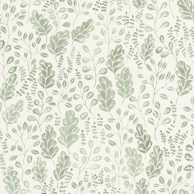 Isha Green Leaf Wallpaper by A-Street Prints Designer Spring Covers about 56.4 square feet 20.5-in by 33-ft long roll Unpasted 20.9 - Swanky Fabrics -