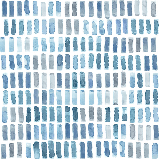 Brynne Indigo Watercolor Wallpaper by A-Street Prints Designer Scott Living II Covers about 56.4 square feet 20.5-in by 33-ft long roll Unpasted 20.9 - Swanky Fabrics -