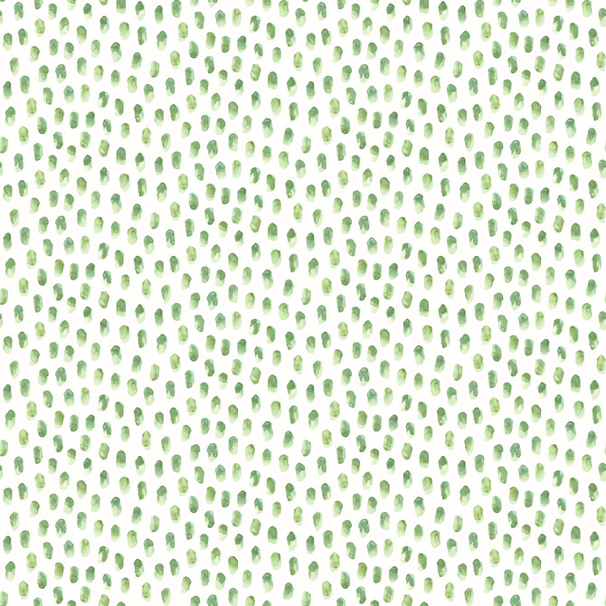 Sand Green Painted Dots Wallpaper by Chesapeake Designer Sanibel Covers about 56.4 square feet 20.5-in by 33-ft long roll Prepasted 20.5 - Swanky Fabrics -
