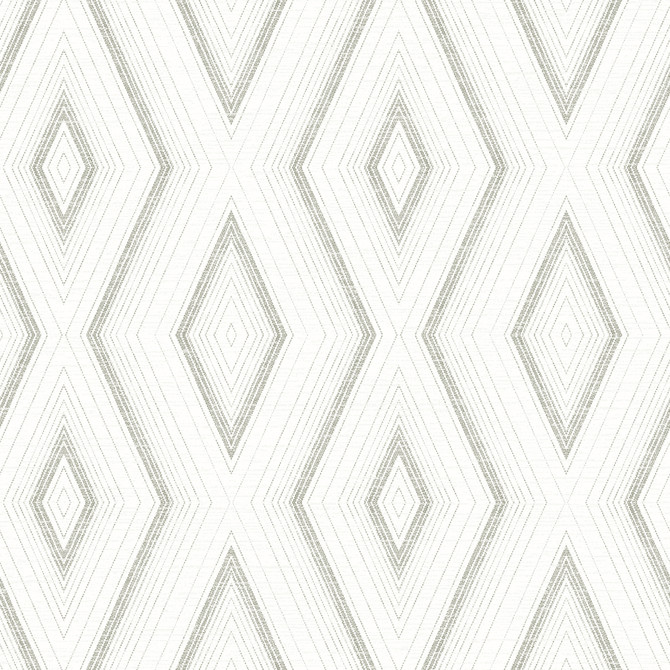 Santa Grey Grey Geometric Wallpaper by Chesapeake Designer Sanibel Covers about 56.4 square feet 20.5-in by 33-ft long roll Prepasted 20.5 - Swanky Fabrics -