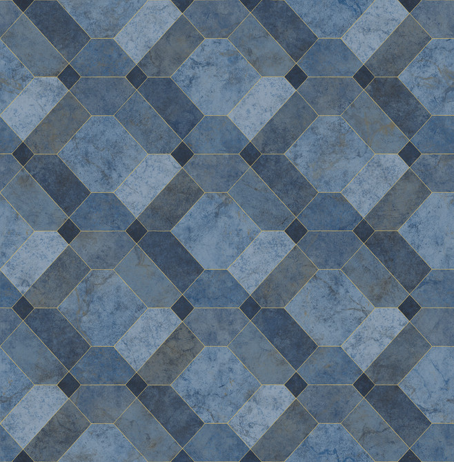 Devonshire Blue Marble Wallpaper by A-Street Prints Designer Restored Covers about 56.4 square feet 20.5-in by 33-ft long roll Unpasted 21 - Swanky Fabrics -