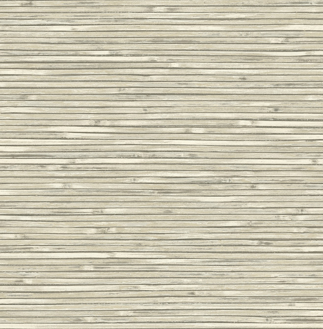 Bellport Ivory Wooden Slat Wallpaper by A-Street Prints Designer Newport Covers about 56.4 square feet 20.5-in by 33-ft long roll Unpasted 20.9 - Swanky Fabrics -