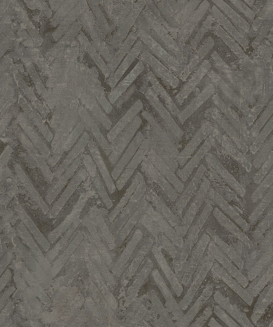 Amesemi Dark Grey Distressed Herringbone Wallpaper by A-Street Prints Designer Lumina Covers about 57.8 square feet 21-in by 33-ft long roll Unpasted 12.6 - Swanky Fabrics -