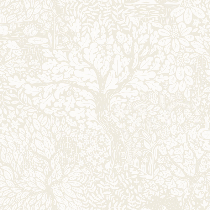 Olle Cream Forest Sanctuary Wallpaper by A-Street Prints Designer Ingrid Covers about 57.5 square feet 20.9-in by 33-ft long roll Unpasted 20.9 - Swanky Fabrics -