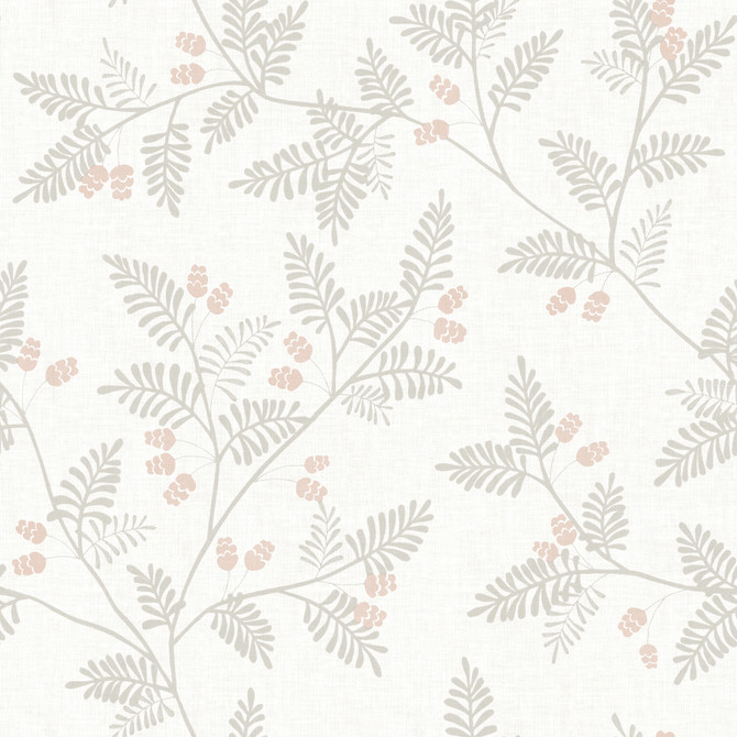 Ardell Taupe Botanical Wallpaper by A-Street Prints Designer Georgia Covers about 56.4 square feet 20.5-in by 33-ft long roll Unpasted 20.9 - Swanky Fabrics -