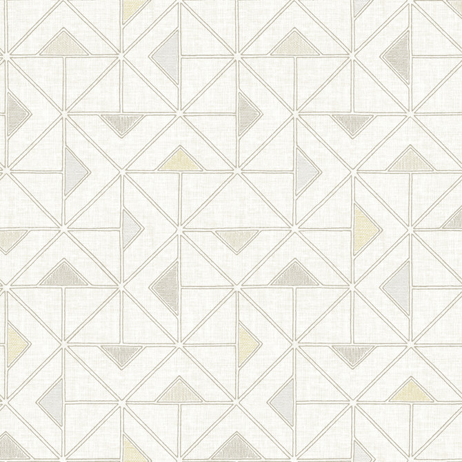 Jekyl Beige Triangles Wallpaper by A-Street Prints Designer Georgia Covers about 56.4 square feet 20.5-in by 33-ft long roll Unpasted 20.9 - Swanky Fabrics -