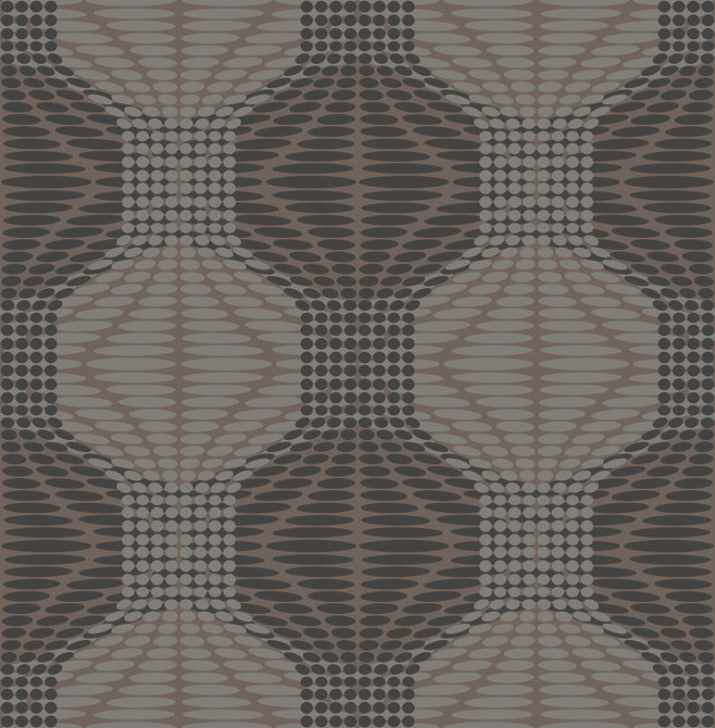 Optic Brown Geometric Wallpaper by A-Street Prints Designer Geometrie Covers about 56.4 square feet 20.5-in by 33-ft long roll Unpasted 21 - Swanky Fabrics -