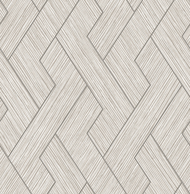 Ember Light Grey Geometric Basketweave Wallpaper by Advantage Designer Fusion Covers about 56.4 square feet 20.5-in by 33-ft long roll Unpasted 20.9 - Swanky Fabrics -