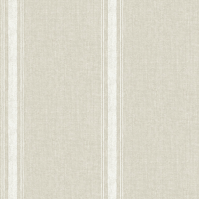 Linette Light Grey Fabric Stripe Wallpaper by Chesapeake Designer Farmhouse Covers about 56.4 square feet 20.5-in by 33-ft long roll Prepasted 20.9 - Swanky Fabrics -