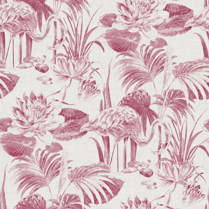 Frolic Magenta Lagoon Wallpaper by A-Street Prints Designer Equinox Covers about 60.8 square feet 27-in by 27-ft long roll Unpasted 27 - Swanky Fabrics -