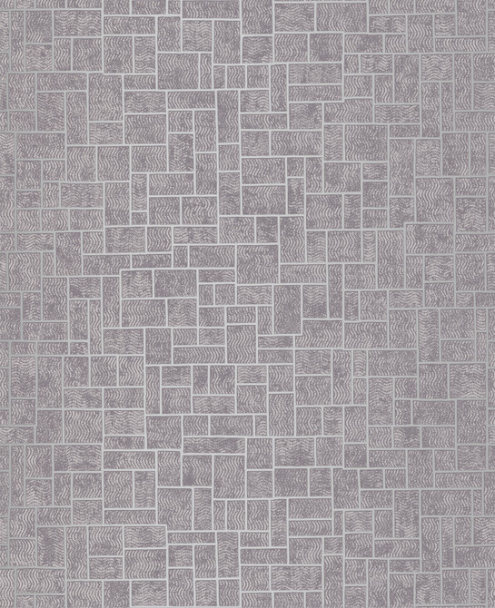Etude Purple Geometric Wallpaper by Decorline Designer Evolve Covers about 56.4 square feet 20.5-in by 33-ft long roll Unpasted 25.2 - Swanky Fabrics -