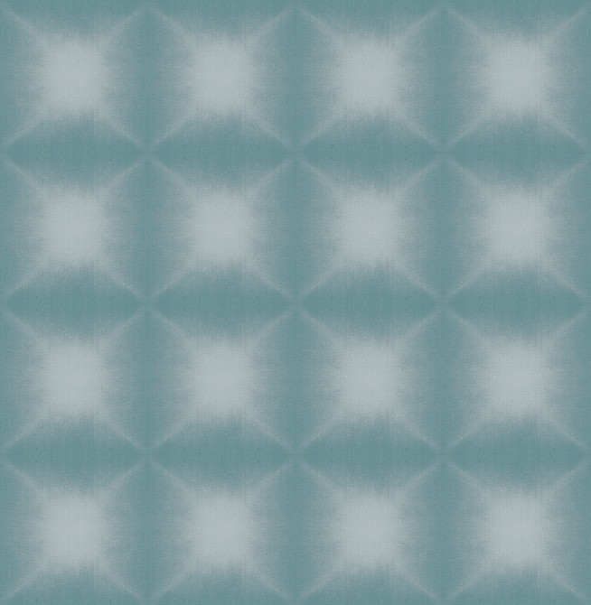 Echo Teal Geometric Wallpaper by Kenneth James Designer Azmaara Covers about 56.4 square feet 20.5-in by 33-ft long roll Unpasted 5.2 - Swanky Fabrics -