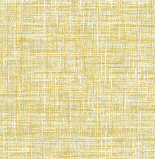Emerson Yellow Linen Wallpaper by A-Street Prints Designer Aura Covers about 56.4 square feet 20.5-in by 33-ft long roll Unpasted 0 - Swanky Fabrics -