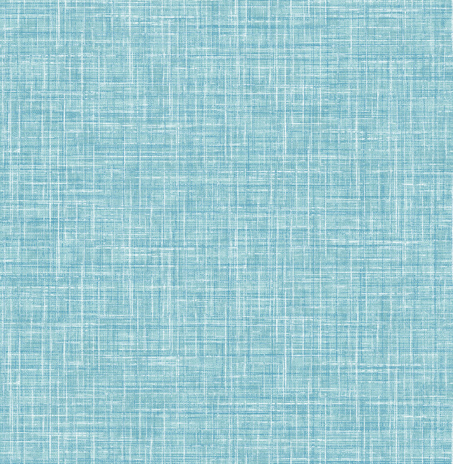 Emerson Aqua Linen Wallpaper by A-Street Prints Designer Aura Covers about 56.4 square feet 20.5-in by 33-ft long roll Unpasted 0 - Swanky Fabrics -