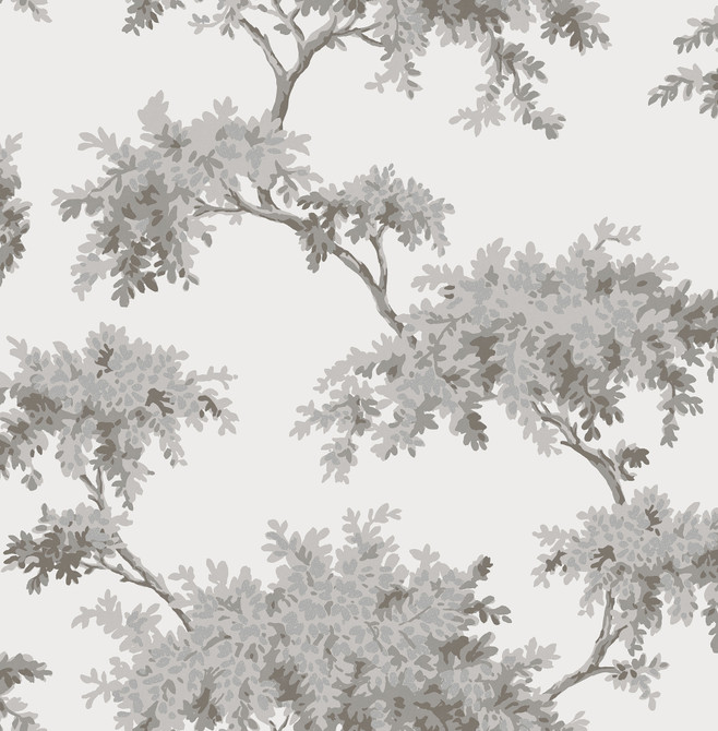 Ashdown Grey Tree Wallpaper by Brewster Designer Archive Collection Covers about 56.4 square feet 20.5-in by 33-ft long roll Unpasted 21 - Swanky Fabrics -