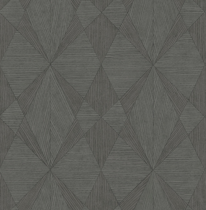 Intrinsic Dark Grey Textured Geometric Wallpaper by Decorline Designer Architecture Covers about 56.4 square feet 20.5-in by 33-ft long roll Unpasted 20.9 - Swanky Fabrics -